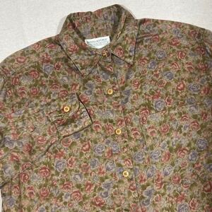 Vintage Banana Republic Safari & Travel Co.  Floral Button Down Shirt Women's XS